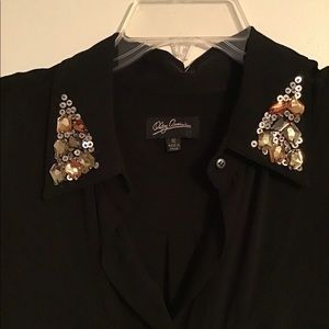 Designer black dress